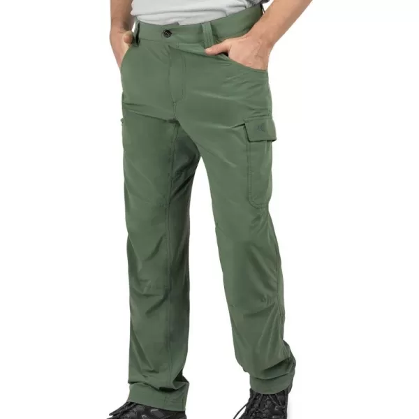 KastKing Wind Crest Fishing Hiking Pants Water Repellent Lightweight Mens Travel Climbing Pants UPF 50 Stretch MaterialSage Green