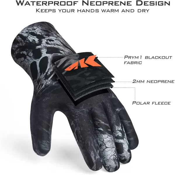 KastKing IceRiver Fishing Gloves  100 Waterproof Cold Winter Weather Fishing Gloves  Fishing Gloves for Men and Women  Ideal for Ice Fishing Winter Fishing or Other Outdoor Winter SportsPrym1 Blackout