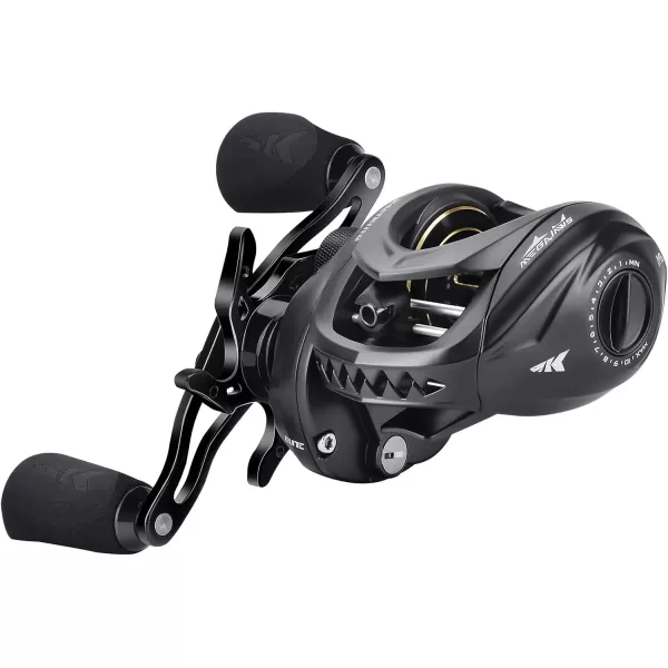 KastKing MegaJaws Elite Baitcasting Reels Patented AMB System Eliminating Backlashes Flipping Switch Function 64oz Aluminum Frame Fishing Reel with Carbon Fiber Side CoversBRightDark Galaxy721Flipping Switch