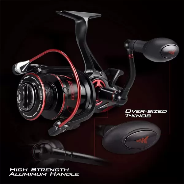 KastKing Sharky Baitfeeder III Spinning Reel 101 Shielded Stainless Steel BB  Carbon Fiber Drag for Live Liner Bait Fishing Action3000