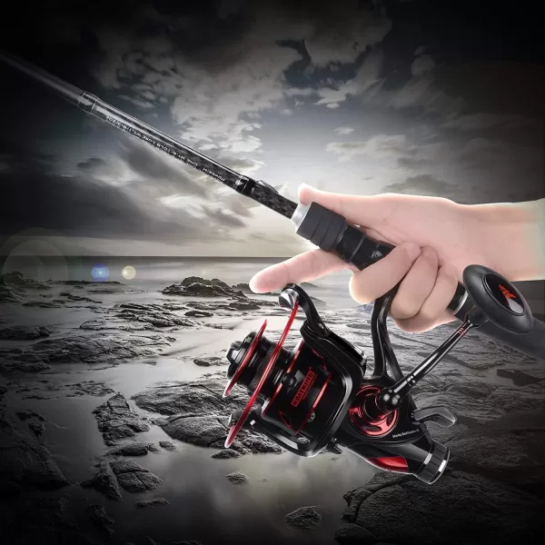 KastKing Sharky Baitfeeder III Spinning Reel 101 Shielded Stainless Steel BB  Carbon Fiber Drag for Live Liner Bait Fishing Action5000