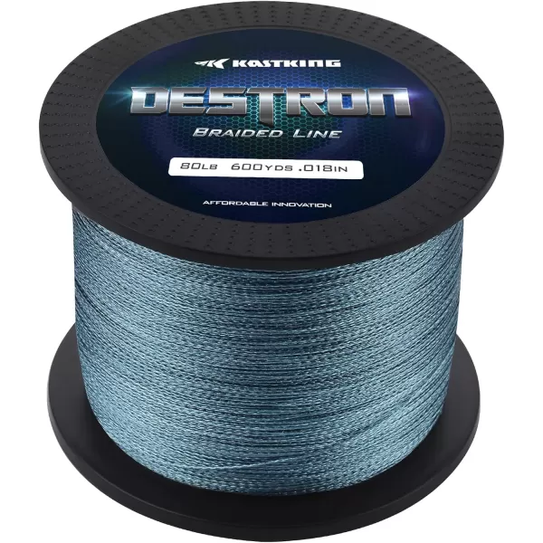 New KastKing Destron Braided Fishing Line Highly Abrasion Resistant Improved Knot Strength UltraThin Diameter Superline Zero Stretch amp Memory CFT Color Fast Technology 75 Thinner Than MonoLowvis Gray