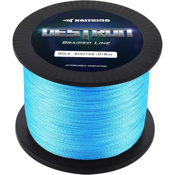 New KastKing Destron Braided Fishing Line Highly Abrasion Resistant Improved Knot Strength UltraThin Diameter Superline Zero Stretch amp Memory CFT Color Fast Technology 75 Thinner Than MonoCoastal Blue