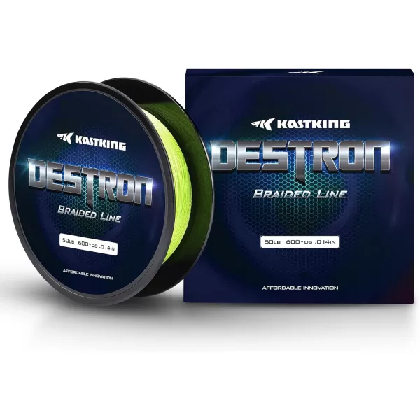 New KastKing Destron Braided Fishing Line Highly Abrasion Resistant Improved Knot Strength UltraThin Diameter Superline Zero Stretch amp Memory CFT Color Fast Technology 75 Thinner Than MonoGrass Green