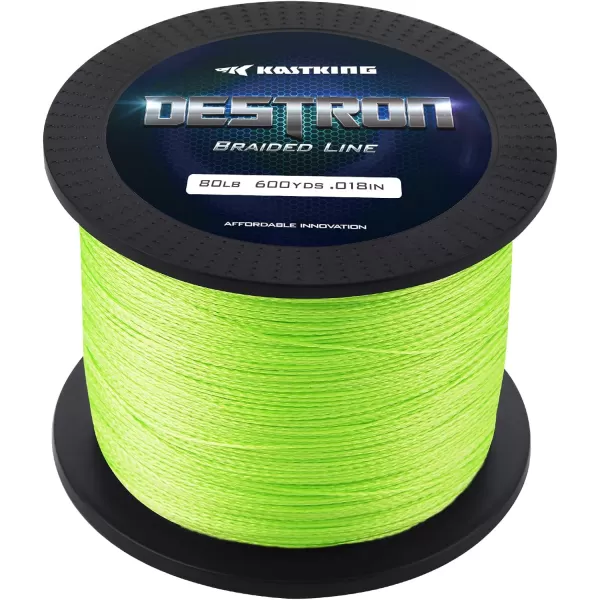 New KastKing Destron Braided Fishing Line Highly Abrasion Resistant Improved Knot Strength UltraThin Diameter Superline Zero Stretch amp Memory CFT Color Fast Technology 75 Thinner Than MonoGrass Green