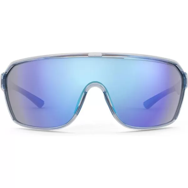 KastKing Gunnison Polarized Sports Sunglasses for Men and Women Baseball Cycling Fishing Running Sunglasses UV ProtectionFrame Gloss Tal Light Blue Lens Smoke  Ice Blue Mirror