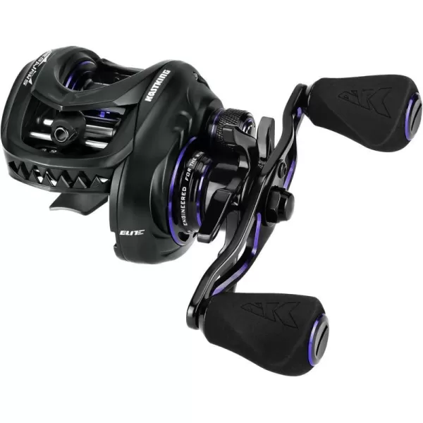 KastKing MegaJaws Elite Baitcasting Reels Patented AMB System Eliminating Backlashes Flipping Switch Function 64oz Aluminum Frame Fishing Reel with Carbon Fiber Side CoversALeftBlack Violet721No Flipping Switch