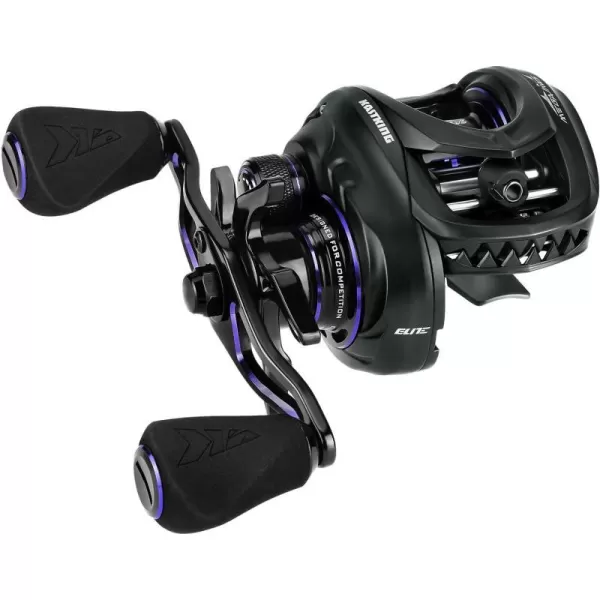 KastKing MegaJaws Elite Baitcasting Reels Patented AMB System Eliminating Backlashes Flipping Switch Function 64oz Aluminum Frame Fishing Reel with Carbon Fiber Side CoversARightBlack Violet721No Flipping Switch