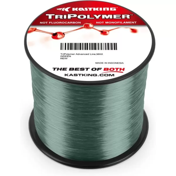 KastKing Tripolymer Advanced Monofilament Fishing Line   LB Filler Spools Mono Line High Strength Highly Abrasion Resistant Super Smooth Low Light Refraction TriExtrusion Advanced Fishing LineC MAX GREEN