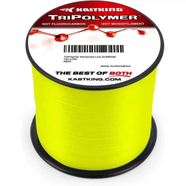 KastKing Tripolymer Advanced Monofilament Fishing Line   LB Filler Spools Mono Line High Strength Highly Abrasion Resistant Super Smooth Low Light Refraction TriExtrusion Advanced Fishing LineB SUNRISE YELLOW