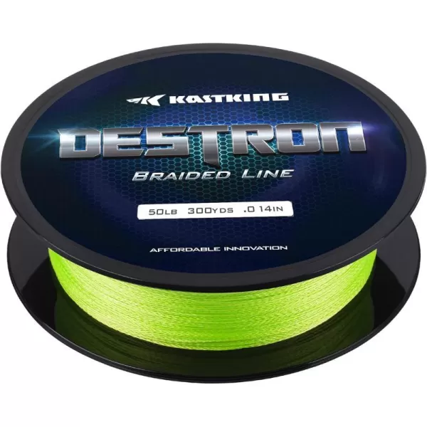 New KastKing Destron Braided Fishing Line Highly Abrasion Resistant Improved Knot Strength UltraThin Diameter Superline Zero Stretch amp Memory CFT Color Fast Technology 75 Thinner Than MonoGrass Green