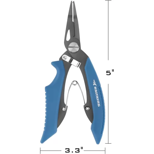 KastKing Intimidator Fishing Pliers Corrosion Resistant Polymer Coated Fishing Tools Tungsten Carbide Cutters Saltwater Resistant Fishing GearC 5 Accusplit