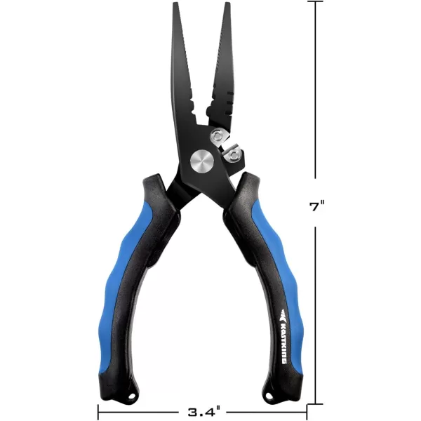 KastKing Intimidator Fishing Pliers Corrosion Resistant Polymer Coated Fishing Tools Tungsten Carbide Cutters Saltwater Resistant Fishing GearG7 Straight Nose w Braid Cutters  Heavy Duty