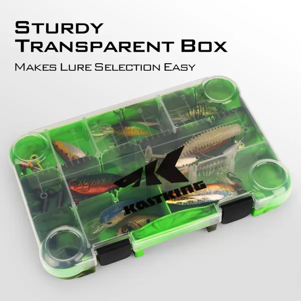 KastKing Bait Vault Camouflage Tackle Box Plastic Tackle Trays Fishing Tackle Box Storage Organizer with Removable Dividers 2 Packs 4 Packs Lure Boxes Terminal Tackle StorageGreen Camouflage 4Pack 3600