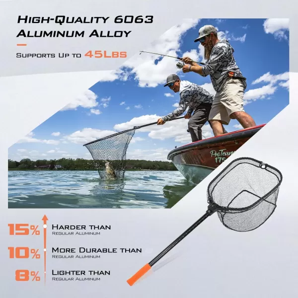 KastKing Brutus Fishing Net Foldable Extendable Fish Landing Net Lightweight amp Portable Fishing Net with Soft EVA Foam Handle Holds up to 44lbs20KG FishFriendly Mesh for a Safe ReleaseH PVC net combo Hoop Size 20 16 10