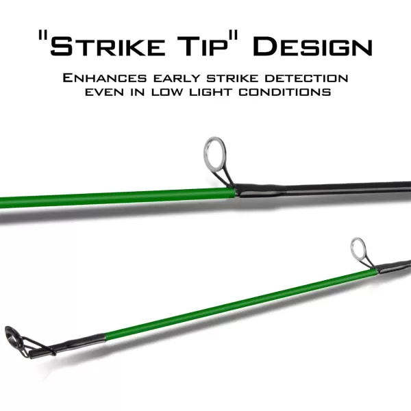 KastKing Brutus Spinning Rods amp Casting Fishing Rods Brute Tuff Composite Graphite amp Glass Blanks Stainless Steel Line Guides wZirconium Oxide Rings Tip Top Chartreuse Strike TipDtravelspin 66medium  Fast4pcs