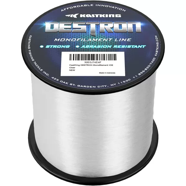 KastKing Destron Monofilament Fishing Line  LB Filler spools High Abrasion Resistance Lower Light Refraction Lower Memory Extruded Nylon Monofilament Line for Fresh and Salt WaterICE CLEAR