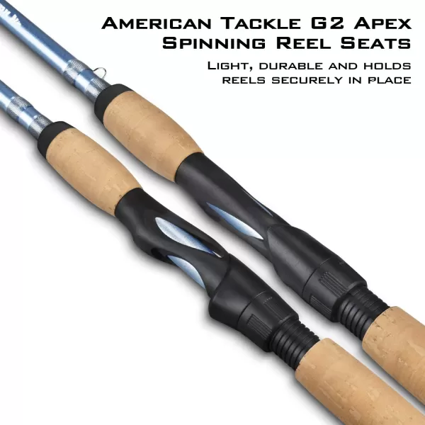 KastKing Estuary Inshore Saltwater Fishing Rods Spinning Rods and Casting Rods Featuring American Tackle Microwave Air Guides IM7 Toray Carbon Blanks Nano Resin Technology AAA Cork HandlesSpinning 76  Medium  Fast