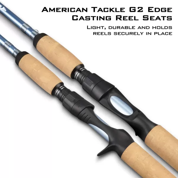 KastKing Estuary Inshore Saltwater Fishing Rods Spinning Rods and Casting Rods Featuring American Tackle Microwave Air Guides IM7 Toray Carbon Blanks Nano Resin Technology AAA Cork HandlesCasting 76  Medium Heavy  Fast