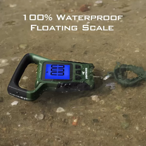 KastKing Fish Scale WideView Floating Waterproof Digital Scale 25 Large LCD Display 110lb Capacity MultiMode PoundOunces amp Kilograms Stores up to 9 Weights Fishing Gifts for MenC Green combo