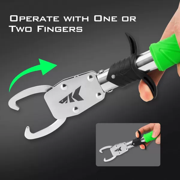 KastKing Fishing Pliers Fish Lip Gripper or Fish Scale Combo Saltwater Resistant Fishing Tools Fishing Gear with Rubber Handle Lanyard Line Cutter Hook Remover with Sheath Ice Fishing Gift MenK7 Straight Plier ComboGreen