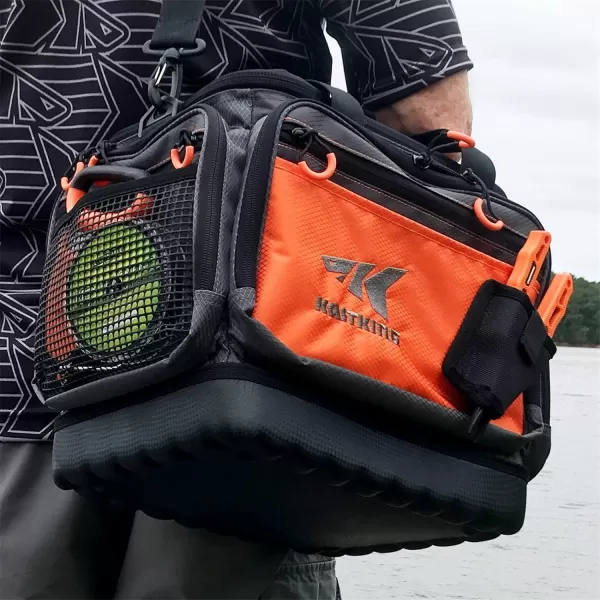 KastKing Fishing Tackle Bags Saltwater Resistant Fishing Bags Fishing Gear Bag MediumHossWithout Trays 15x11x1025 Inches Blue PatriotA1 MediumHossWithout Trays 15x11x1025Orange