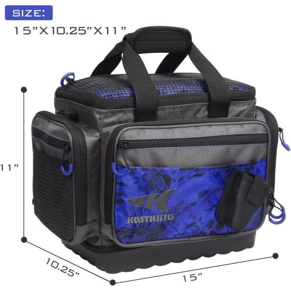 KastKing Fishing Tackle Bags Saltwater Resistant Fishing Bags Fishing Gear Bag MediumHossWithout Trays 15x11x1025 Inches Blue PatriotA3 MediumHossWithout Trays 15x11x1025Blue Patriot