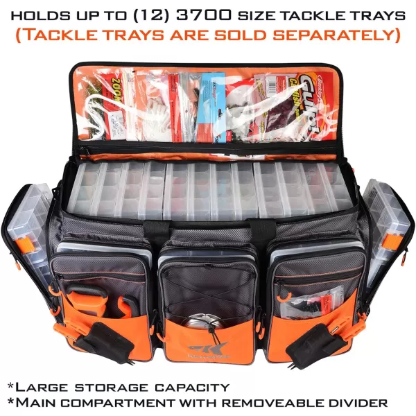 KastKing Fishing Tackle Bags Saltwater Resistant Fishing Bags Fishing Gear Bag MediumHossWithout Trays 15x11x1025 Inches Blue PatriotC Extralarge Hawg Without Trays 264x11x154Orange