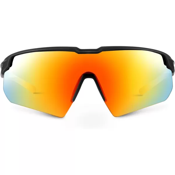 KastKing Hillsboro Polarized Sport Sunglasses for Men and Women Ideal for Baseball Cycling Running Biking UV protectionFrame Double Matt Metalic Blue  Lens Brown  Orange Revo