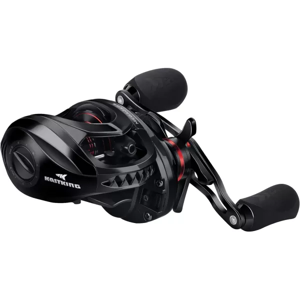 KastKing MegaJaws Baitcasting Fishing Reel New AutoMag Dual Braking System Baitcaster Fishing Reel Only 67oz 1764 LBs Carbon Fiber Drag 111 Shielded BB High Speed 541 to 911 Gear RatiosALeft HandedBlacktip721