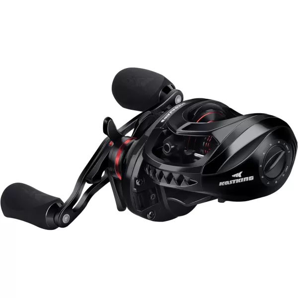 KastKing MegaJaws Baitcasting Fishing Reel New AutoMag Dual Braking System Baitcaster Fishing Reel Only 67oz 1764 LBs Carbon Fiber Drag 111 Shielded BB High Speed 541 to 911 Gear RatiosARight HandedBlacktip721