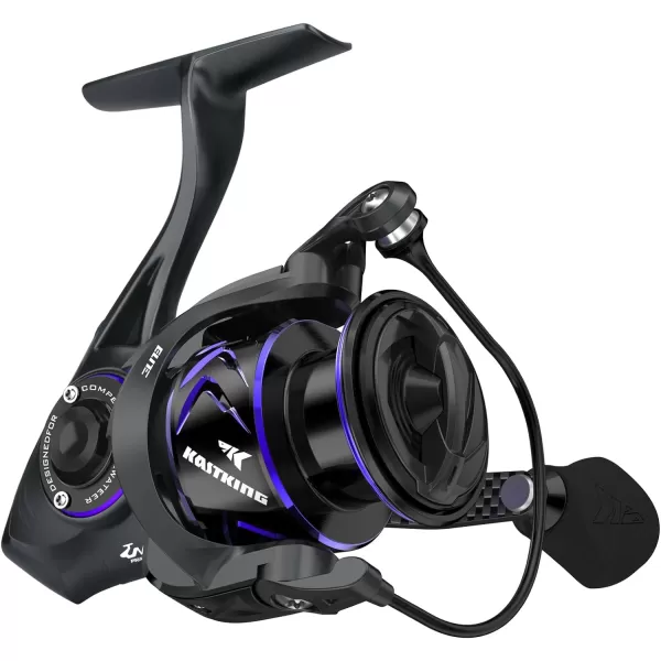 KastKing MegaJaws Elite Spinning Reels  62 1 Gear Ratio Bass Fishing Reel Ultra Lightweight amp Powerful 176Lbs Max Drag OnePiece UniFrame Aluminum Body amp Carbon Rotor DigiCut Aluminum GearSize 2500  Shallow Spool