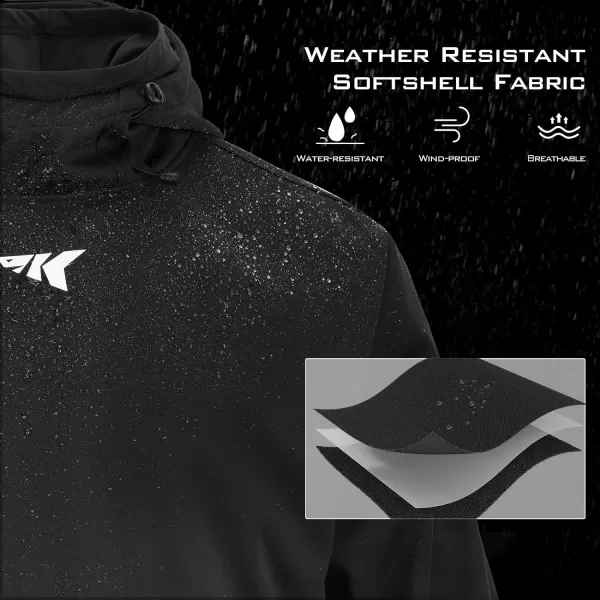 KastKing Mountain Mist Fishing Hoodie Water Resistant Windproof Breathable Fleece Lining BuiltIn Neck Gaiter amp Thumb HolesBlack