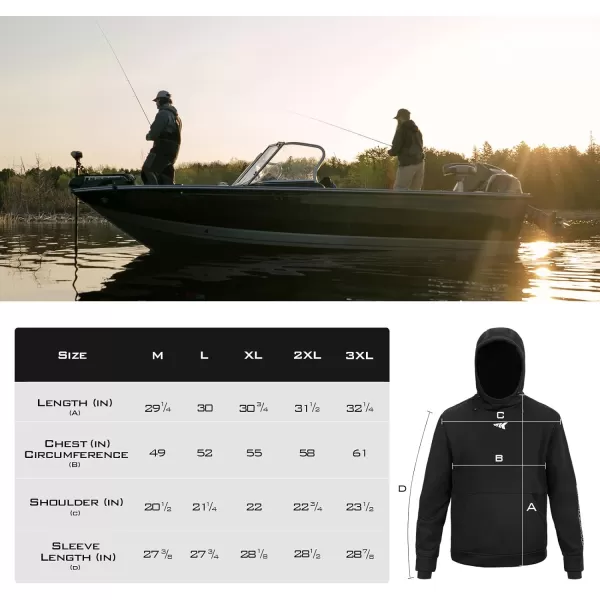 KastKing Mountain Mist Fishing Hoodie Water Resistant Windproof Breathable Fleece Lining BuiltIn Neck Gaiter amp Thumb HolesBlackwithout Neck Gaiter