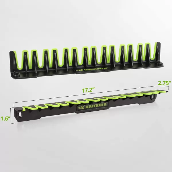 KastKing Patented V15 Vertical Fishing Rod Holder  Wall Mounted Fishing Rod Rack Store 15 Rods or Fishing Rod Combos in 1725 Inches Great Fishing Pole Holder and RackB BlackGreen 2 Pack