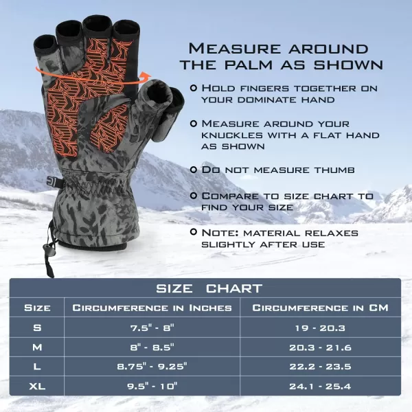 KastKing PolarBlast Ice Fishing Gloves Convertible Mittens  Cold Weather Fishing Mittens and Fingerless Gloves with 3M Thinsulate  Winter Fishing Mittens Ideal for Ice Fishing PhotographyBlackout