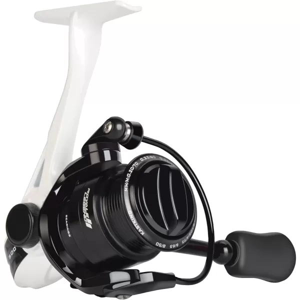 KastKing Royale Legend II Ice Spinning Reel  58 oz  Size 500 is Perfect for Ice Fishing Up to 11 Lbs Carbon Drag 511 Gear Ratio Sharkskin WaterWicking TPE Grips Extra Long Reel Foot Stem for GlovesB White  511