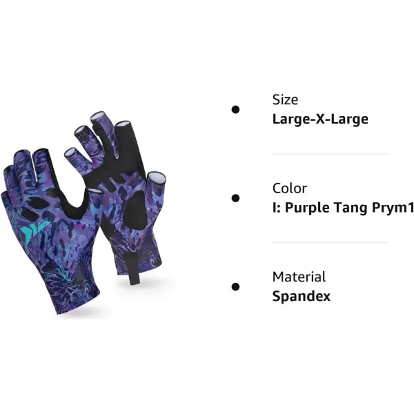 KastKing Sol Armis Sun Gloves UPF50 Fishing Gloves UV Protection Gloves Sun Protection Gloves Men Women for Outdoor Kayaking RowingI Purple Tang Prym1