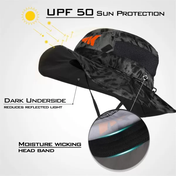 KastKing Sol Armis UPF 50 Boonie Hat  Sun Protection Hat Fishing Hat Beach amp Hiking Hat Paddling Rowing Kayaking HatB Blackout