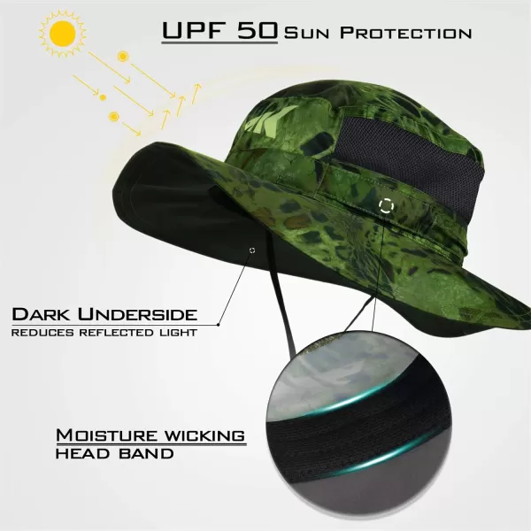 KastKing Sol Armis UPF 50 Boonie Hat  Sun Protection Hat Fishing Hat Beach amp Hiking Hat Paddling Rowing Kayaking HatE Ambush