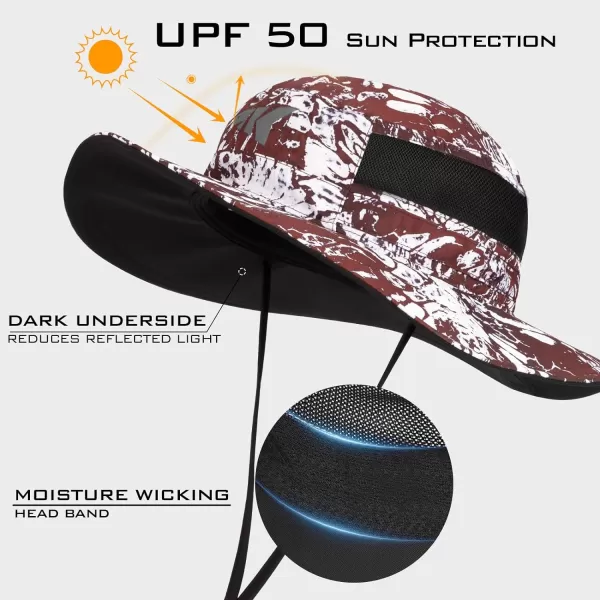 KastKing Sol Armis UPF 50 Boonie Hat  Sun Protection Hat Fishing Hat Beach amp Hiking Hat Paddling Rowing Kayaking HatH Fire and Ice