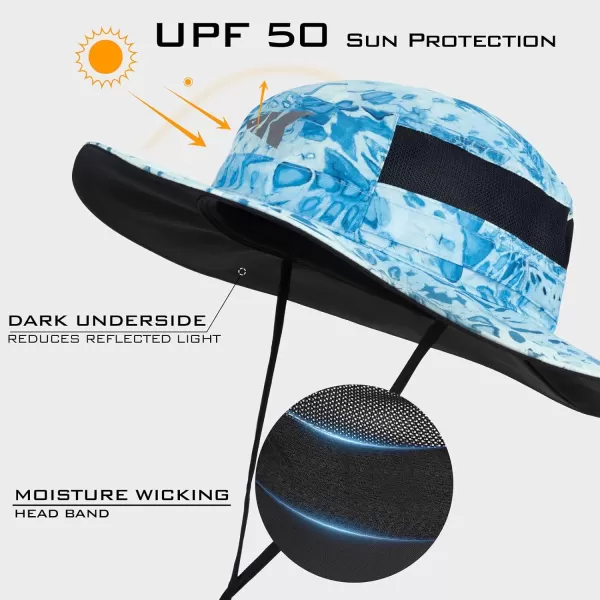 KastKing Sol Armis UPF 50 Boonie Hat  Sun Protection Hat Fishing Hat Beach amp Hiking Hat Paddling Rowing Kayaking HatJ Seafoam