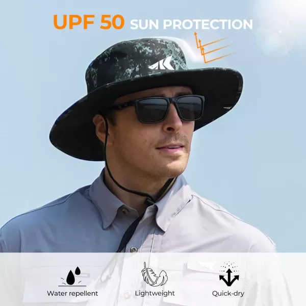 KastKing Sol Armis UPF 50 Boonie Hat  Sun Protection Hat Fishing Hat Beach amp Hiking Hat Paddling Rowing Kayaking HatL Obsidian