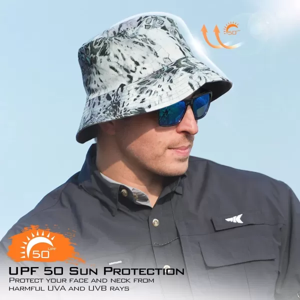 KastKing Sol Armis UPF 50 Bucket Hat for Men and Women  Foldable Sun Protection HatReversible Fishing Hat amp Hiking HatBmediumprym1 Silver Mist