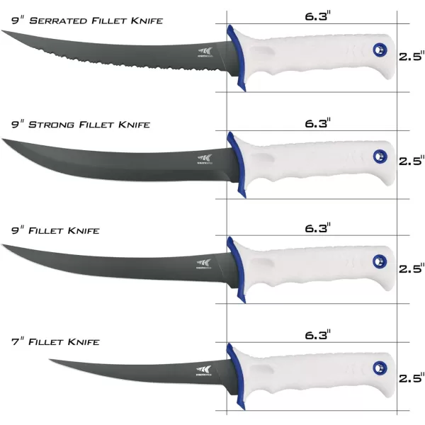 KastKing Spartacus Fillet Knife Razor Sharp 8Cr14 StainlessSteel Blade Boning and Food Prep Knives DurableComfortable Handles Protective Sheath Perfect for Fresh or SaltwaterA 7 Fillet Knife