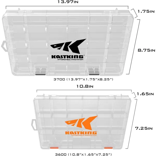 KastKing Tackle Boxes Plastic Box Plastic Storage Organizer Box with Removable Dividers  Fishing Tackle Storage  Box Organizer  2 Packs 4 Packs Tackle Trays  Parts BoxFour 3700 Tray Size 14x825x175