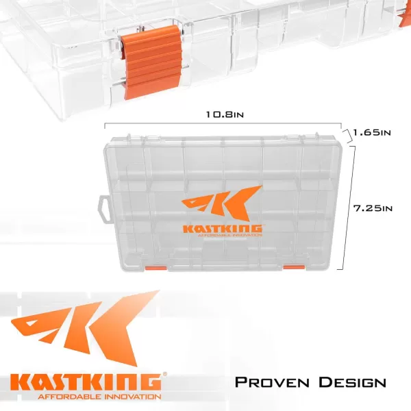 KastKing Tackle Boxes Plastic Box Plastic Storage Organizer Box with Removable Dividers  Fishing Tackle Storage  Box Organizer  2 Packs 4 Packs Tackle Trays  Parts BoxTwo 3600 Tray Size 108x725x165