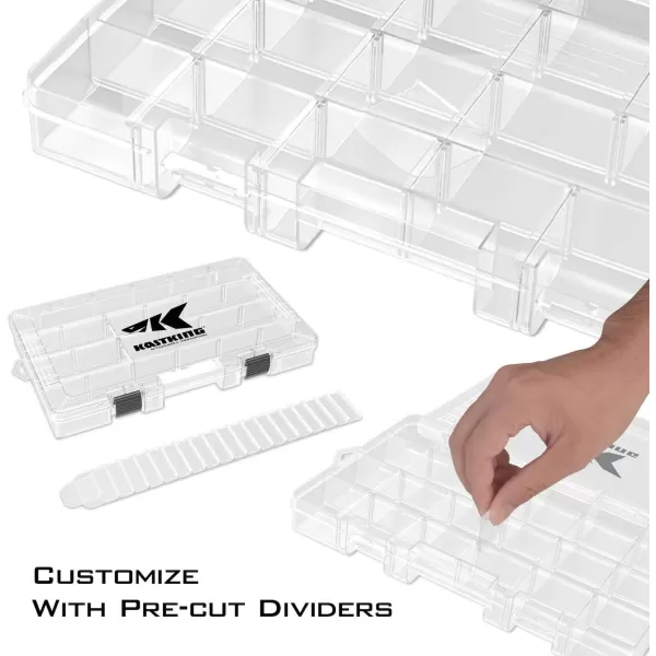 KastKing Tackle Boxes Plastic Box Plastic Storage Organizer Box with Removable Dividers  Fishing Tackle Storage  Box Organizer  2 Packs 4 Packs Tackle Trays  Parts BoxFour 3700 Tray Size 14x825x175