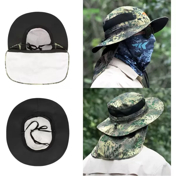 KastKing UPF 50 Boonie Hat Fishing Hat with Removable Neck Flap Sun Hats for MenMultipurposewith Neck Shield