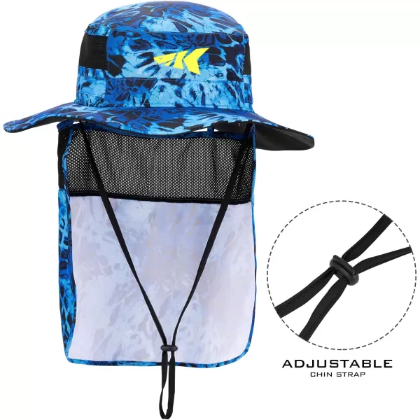 KastKing UPF 50 Boonie Hat Fishing Hat with Removable Neck Flap Sun Hats for MenPrym1 Shoreline